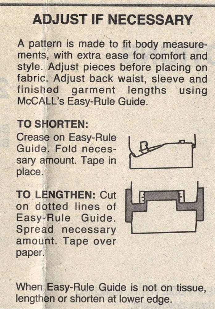 McCalls3280 Generic Adjustments